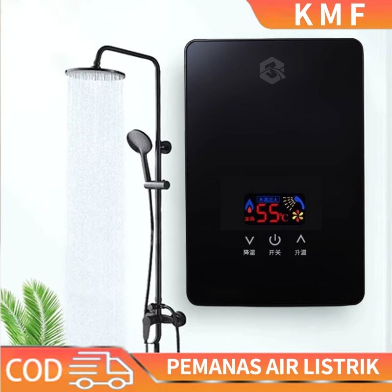 KMF Water Heater/Pemanas Air Listrik Instan Yang Dipasang/Digital Led Water Hiter/Water Heter