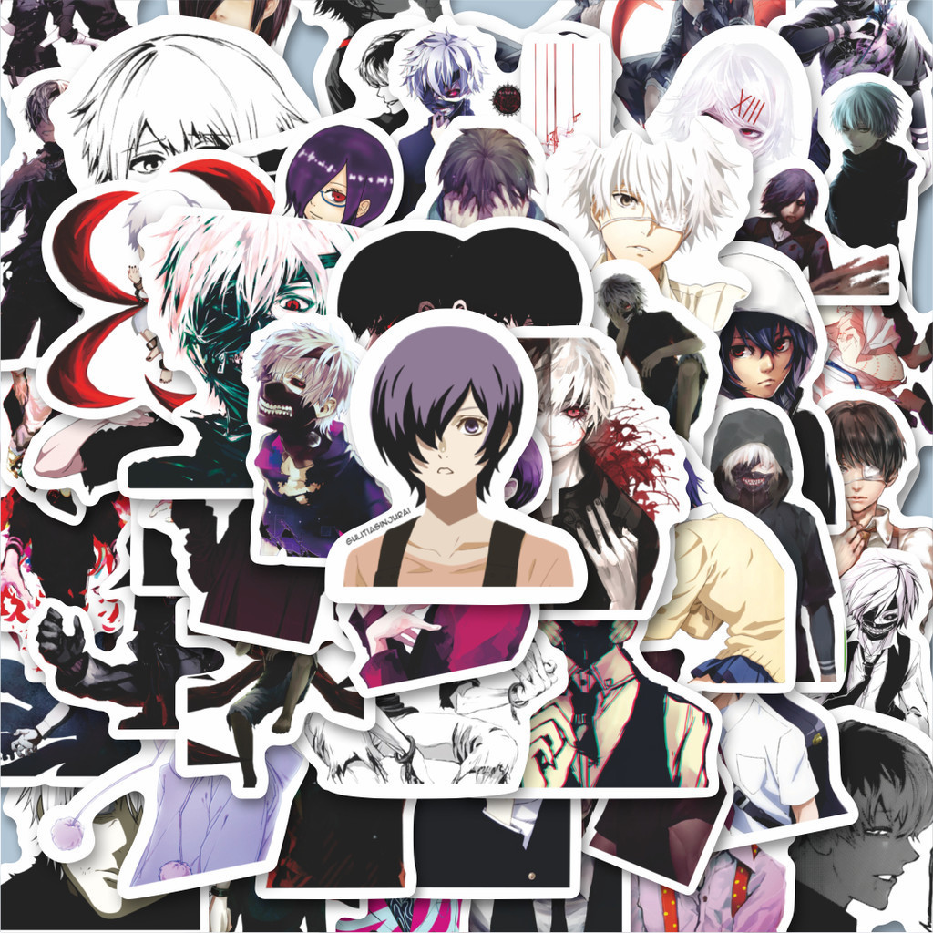 

100PCS Lucu Sticker Anime Tokyo Ghoul Stiker Aesthetic Stiker Anti Air Stikers Berperekat Waterproof sticker decal buat Motor Helm Buku Journal Koper Casing HP Laptop Botol Minum Hadiah anak