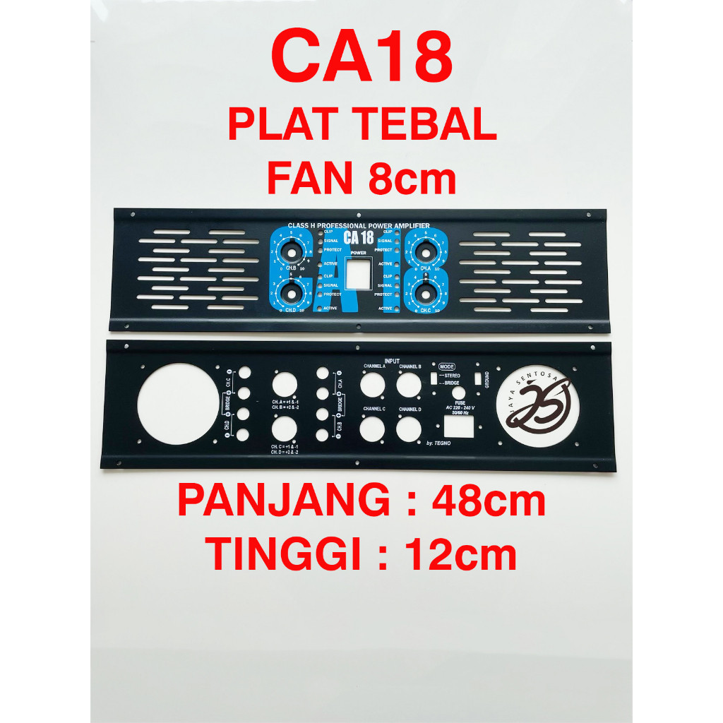 PLAT COVER CA18 (1 SET) PREMIUM BOX PANEL CA 18 BOX PANEL DEPAN BELAKANG POWER AMPLIFIER