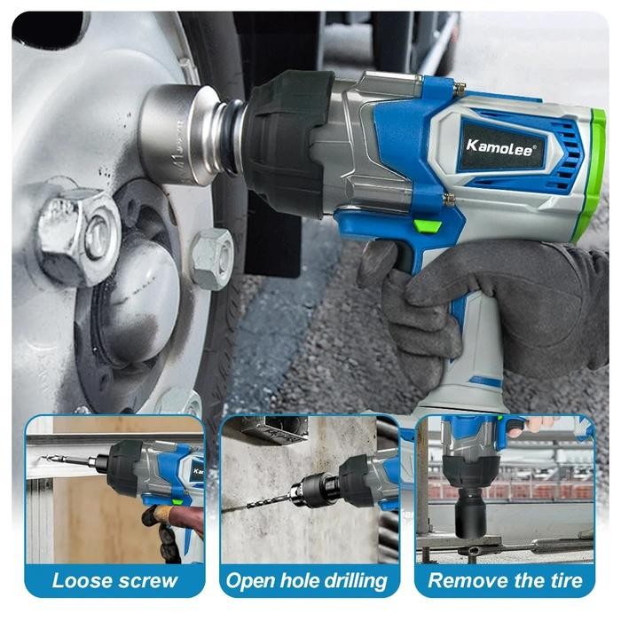 Impact Wrench Jumbo Baterai Kamolee - Impact Wrench Kamolee Extra Jumbo 4100 N.m Anvil 3/4 Inch - Ta