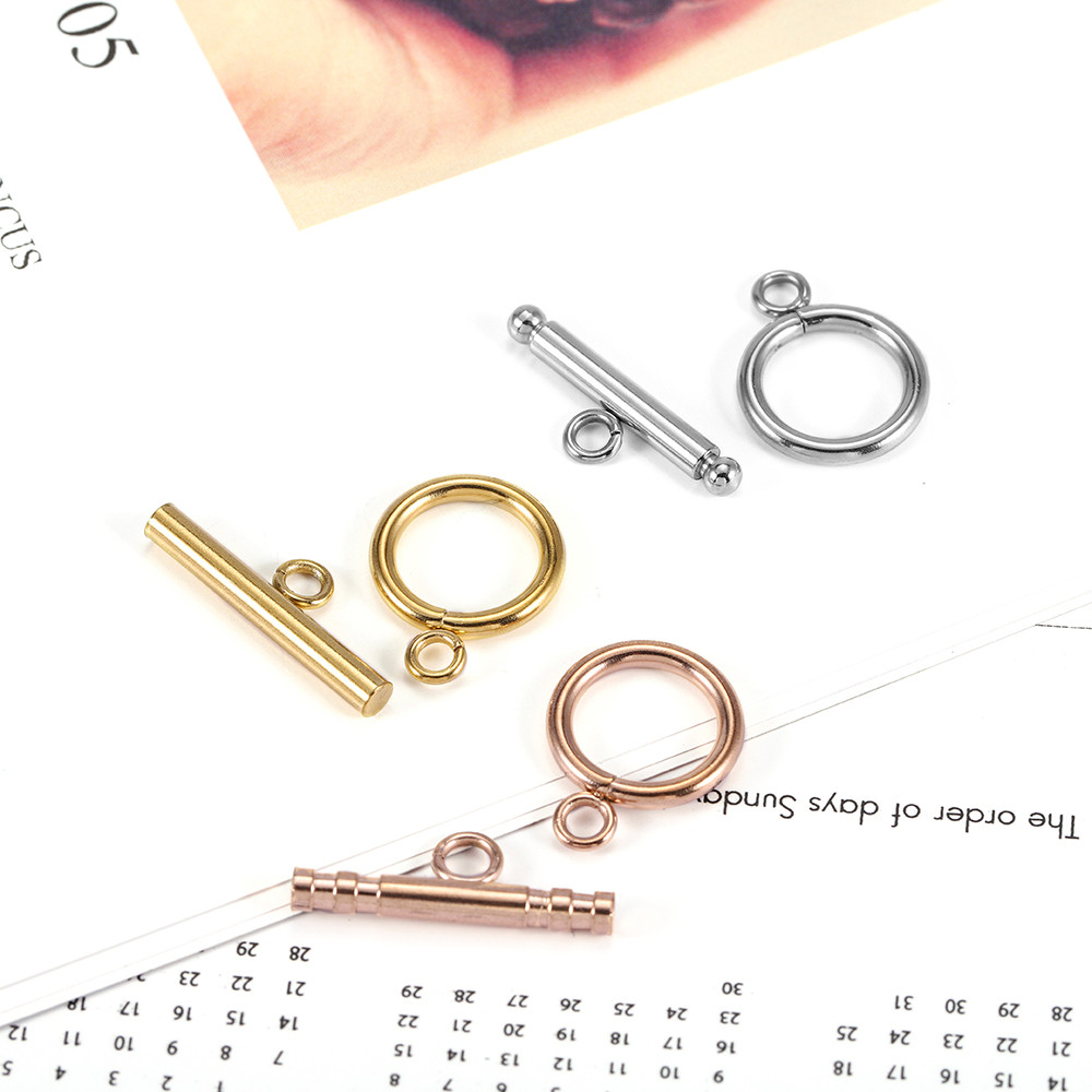 6Sets/Pack Stainless Steel OT Clasp Toggle Clasps Connectors for DIY Jewelry Making Necklaces Bracel