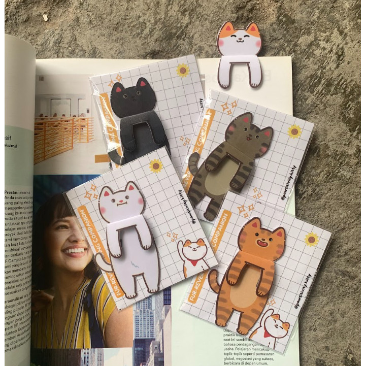 

Magnetic Pembatas Buku Readingg Bookmark Compawnion Pawsitivity Kitty