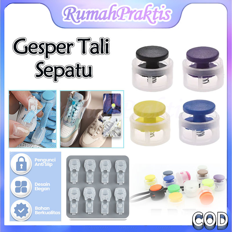 10PCS stopper tali sepatu stoper tali cord lock tali sweater/stopper pengencang tali sepatu/gesper t