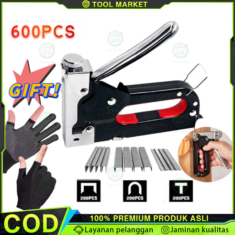 

Gratis 600 Paku 3 In 1 Pistol Kuku Pistol Stapler Konstruksi Konstruksi Furnitur DIY Pelapis Pelapis Pistol Stapler Multifungsi Pistol Stapler Dekorasi Rumah Alat Pertukangan