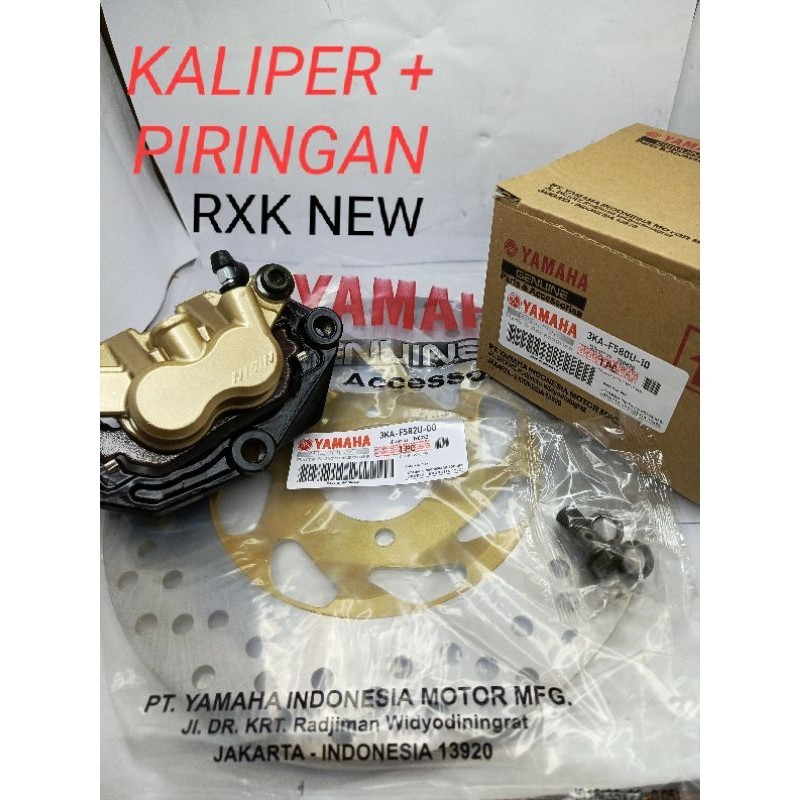 KALIPER PALA BABI PLUS PIRINGAN CAKRAM DEPAN RXK NEW RX-KING KING NEW YAMAHA ORIGINAL NISSIN