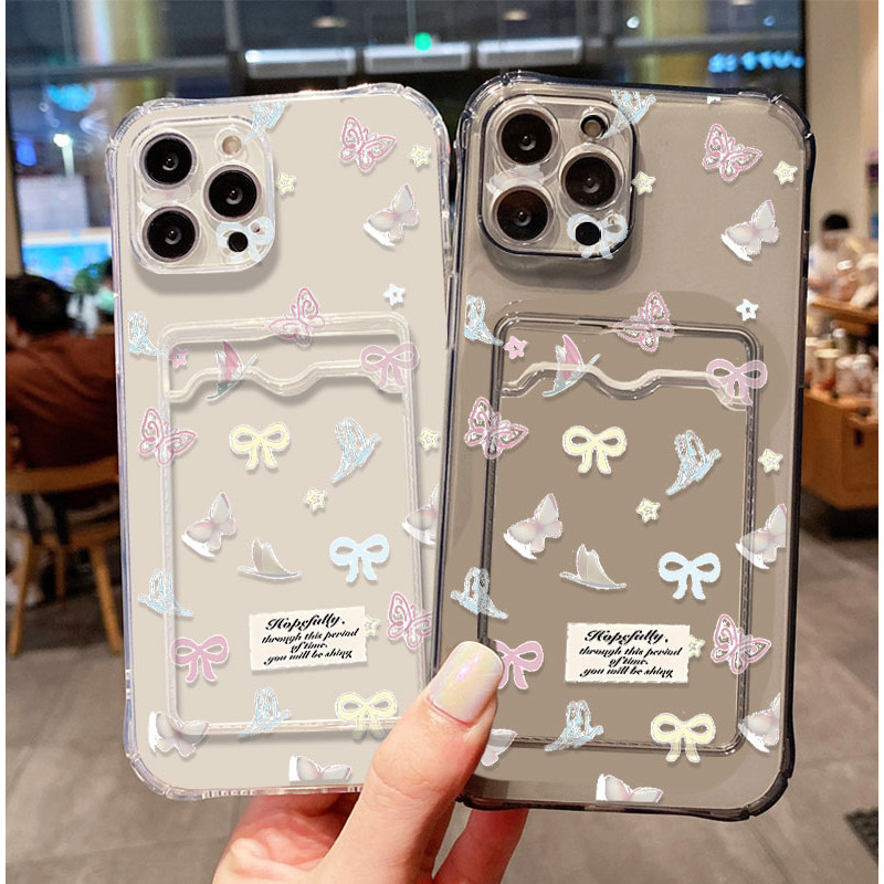 SoftCase ATM ID Card Bow pattern Casing For Realme Note 60 60x 50 Narzo N63 N61 10 N53 50A 50i Prime