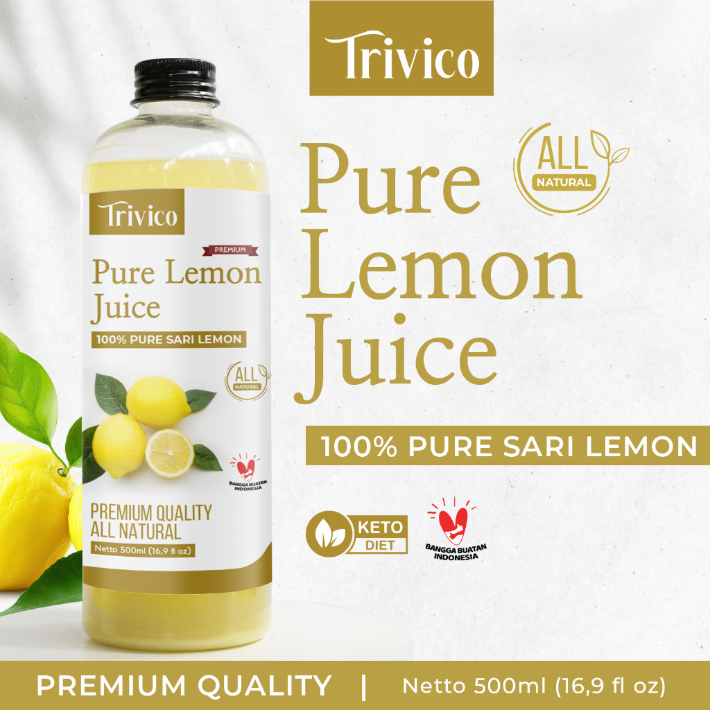 

Trivico Sari Lemon Murni 100% - Minuman Diet Sehat & Detox Alami 250ml