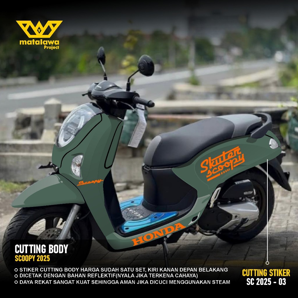 Sticker Cutting All Body Scoopy Stiker Timbul Full Set Terbaru 2025 Stiker bukan Full Body 03