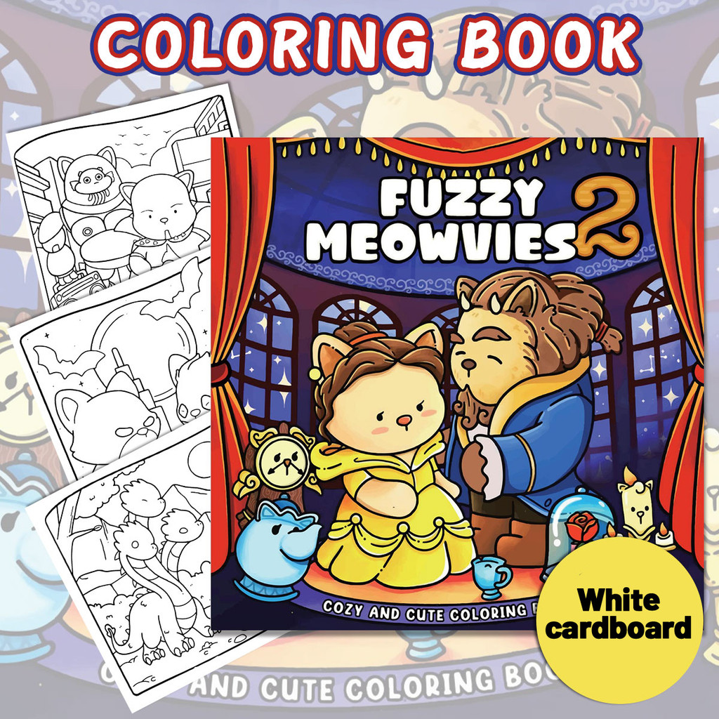 

(Wiz and Momo) coloring book, explore the magical world, colorful illustrations release magic, fantasy coloring experience.