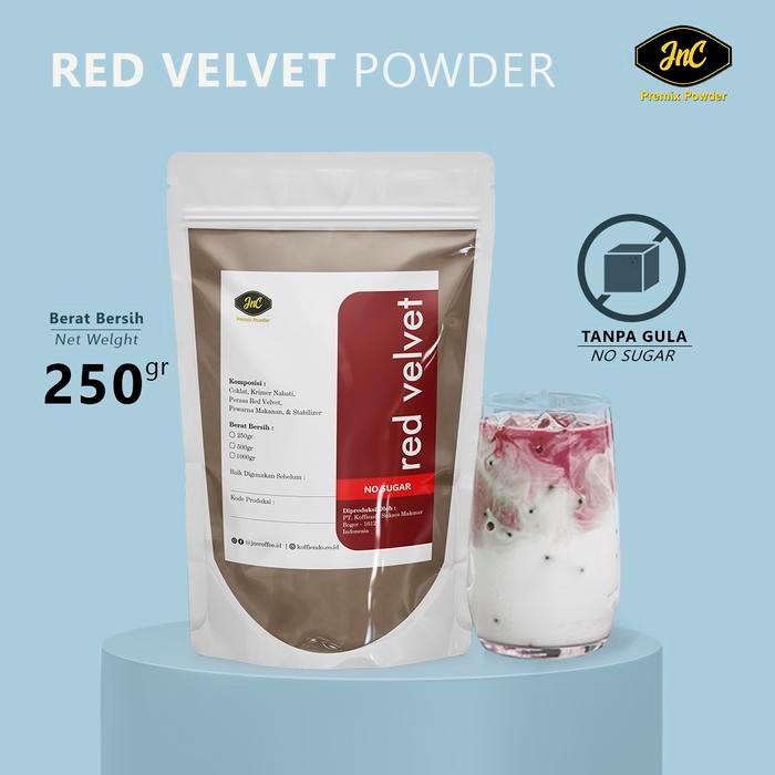 

Terjangkau~[PROMO] JnC Red Velvet Powder Tanpa Gula 250gr / bubuk minuman red velvet