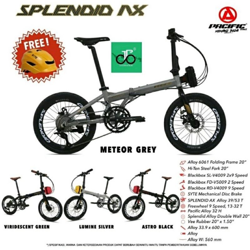 Sepeda Lipat 20" Pacific Splendid AX NEW 2X9
