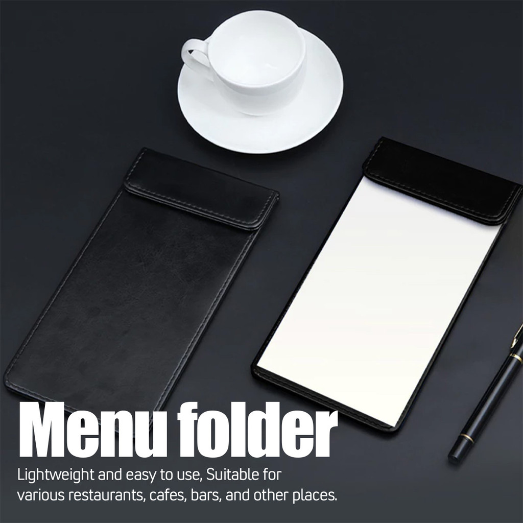 

Bill Holder Papan Pesanan Menu Restoran Papan Klip Penutup Magnetik Klip Anggur Folder Kulit Papan Tulis