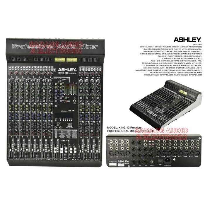 Mixer Audio Ashley King 12 Premium Original 12 Channel