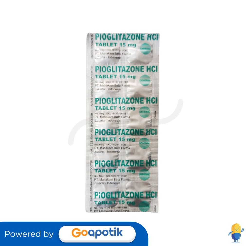 Pioglitazone Hcl Mahakam 15 Mg Strip 10 Tablet