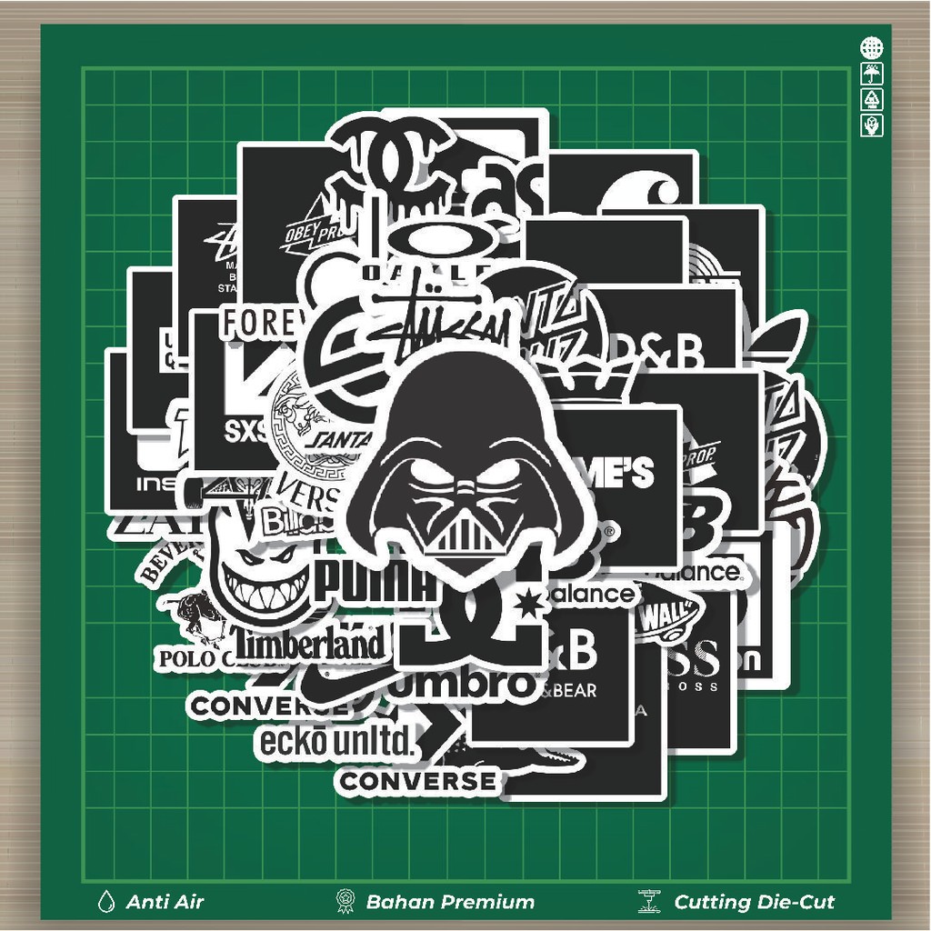 

HOT 50 PCS STIKER Stiker Classical Fashion Brand v1 [Merek Fashion Klasik] Stiker Fashion Cars Decal Dingin Kartu Album Custom Vinyl Anti Air- Sticker Aesthetic Buku Journal Koper Casing HP Tablet Laptop Helm Motor Botol Minum