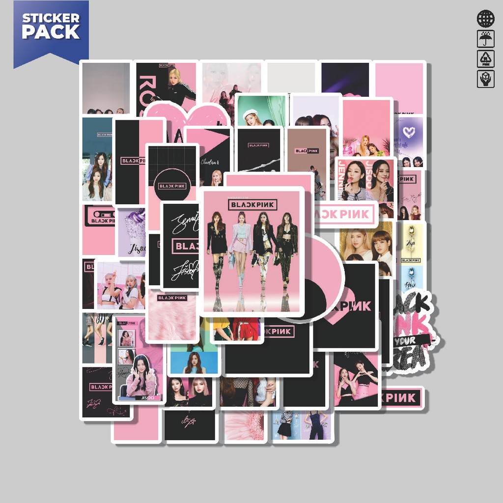 

[100PCS]Stiker Pack Stiker BlackPink Aesthetic Vinyl Anti Air Dekorasi Sticker Laptop Buku Journal Koper Helm Casing HP Gitar Helm Skateboard