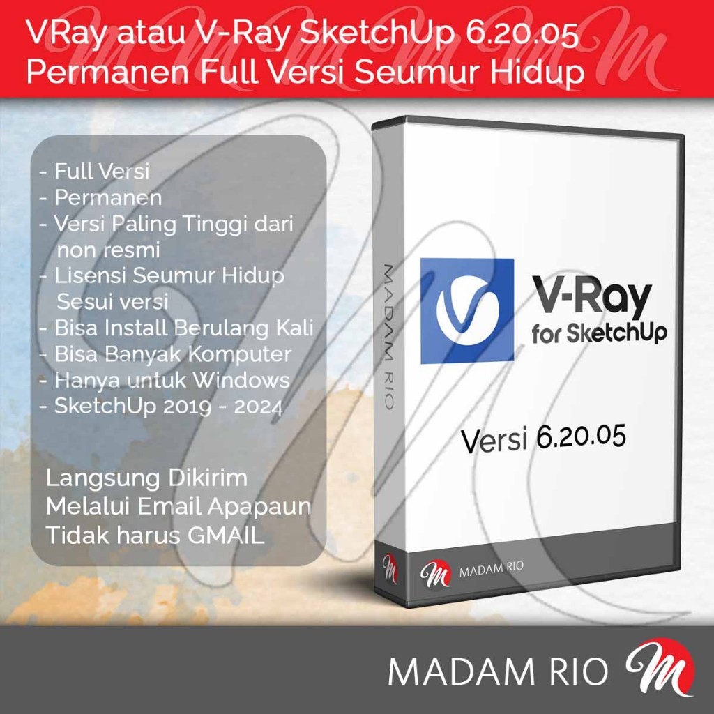 V-Ray atau VRay 6 for SketchUp 2024/2023/2022/2021/2020/2019