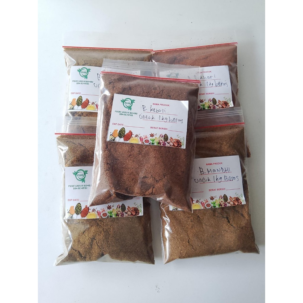 

EXTRA PROMO! Bumbu instan briyani, kebuli, kabsah, briyani, mandhi, bukhori enak dan gurih ukuran 1kg beras Basamti Promo PGBR JAKARTA