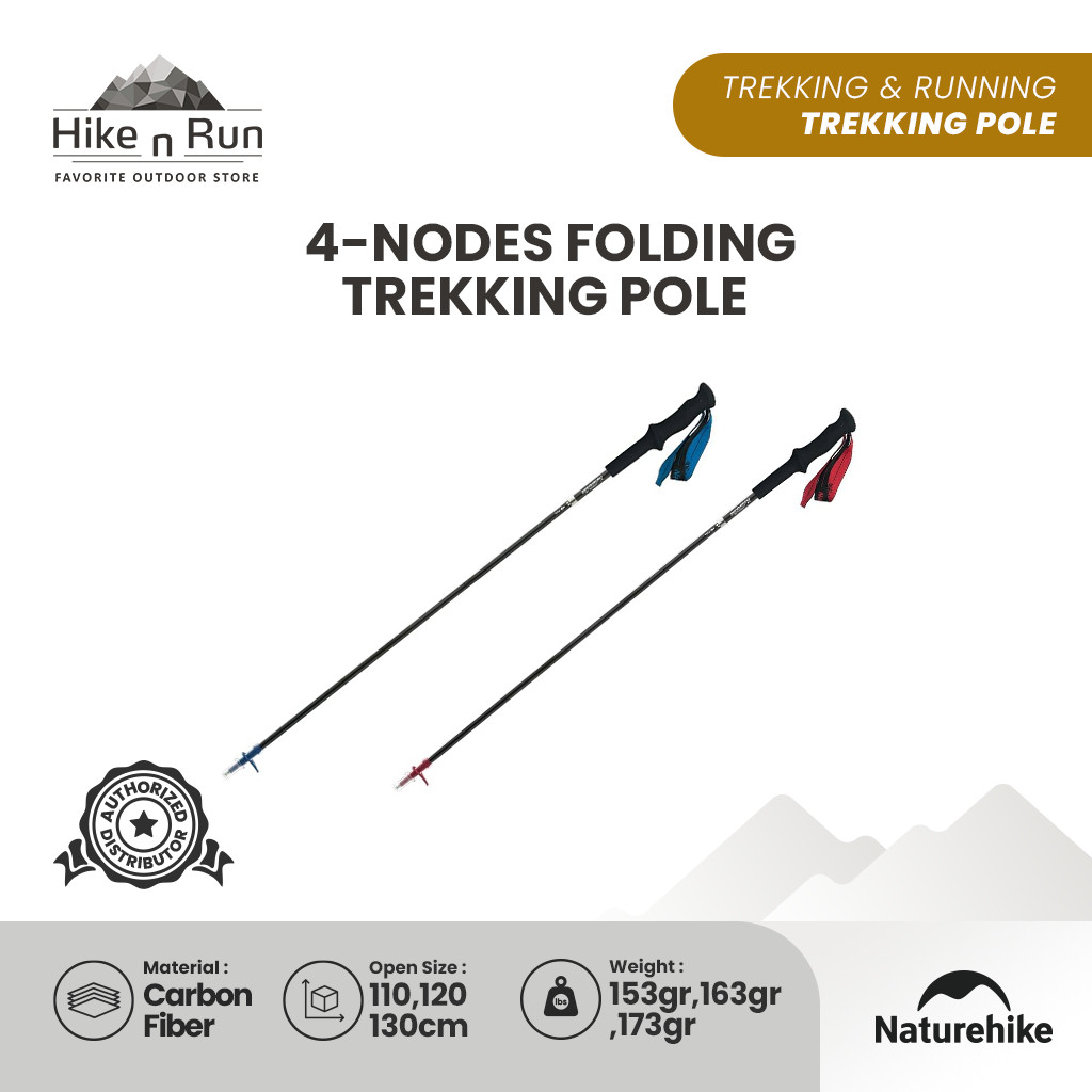 Naturehike ST08 NH18D020-Z Trekking Pole Carbon Ringan