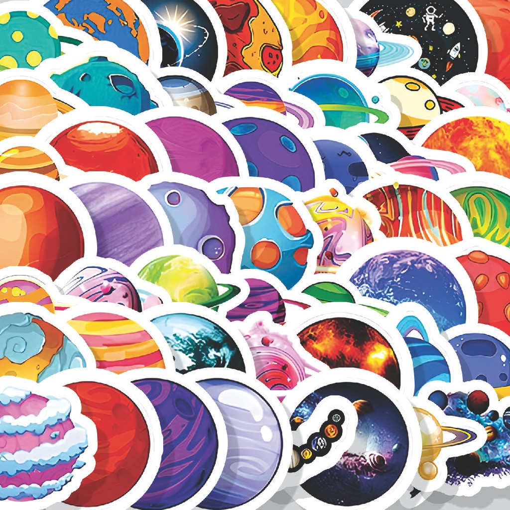 

Stiker Cutting Pack Stiker Space Universe Planet Cartoon [Kartun Planet Alam Semesta Luar Angkasa] Isi 100Pcs Series Aesthetic Lucu Keren Untuk Koper Bahan Vynil
