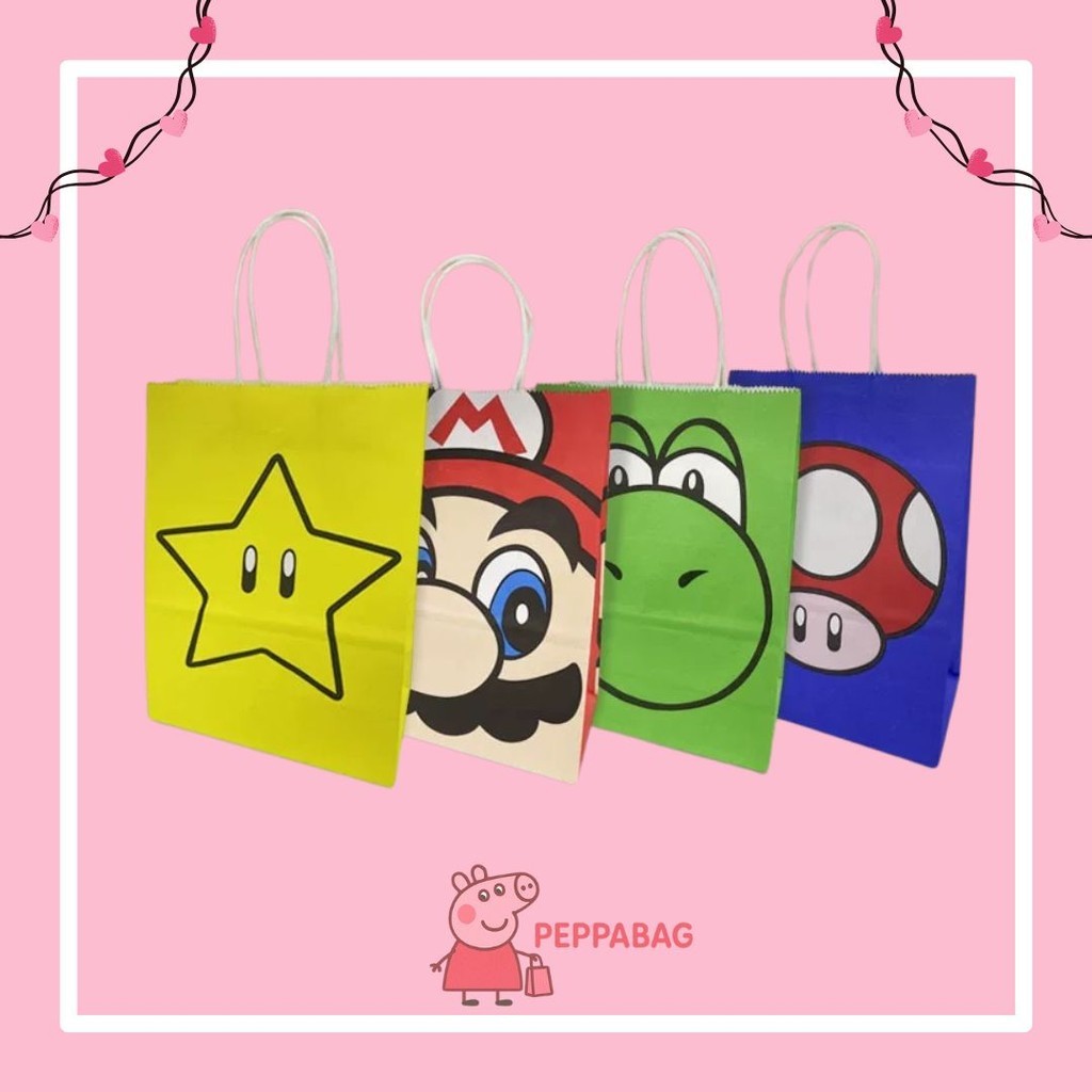 

Paper Bag Gift Cute / Paperbag Hadiah Mariobros Super Mario (15 x 8 x 21Cm) Premium - ES0407