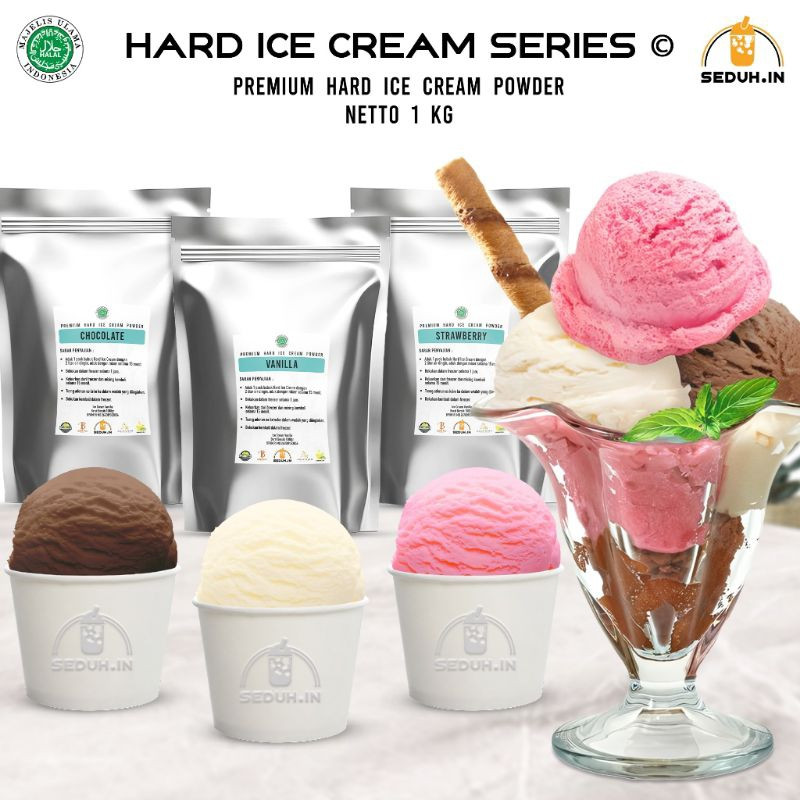 

All Variant Hard Ice Cream Gelato 1kg/Bubuk Premium Es Krim