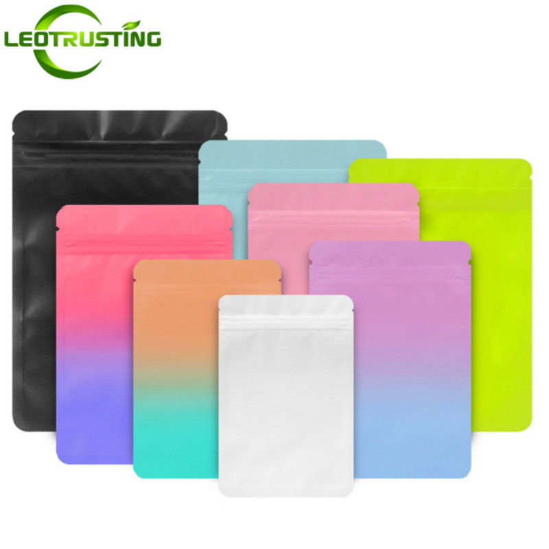 

100PCS Flat Aluminum Foil Ziplock Packaging Bag DIY Matcha Cocoa Matte Snack Coffee Sugar Spice Cereals Gifts Storage Pouches