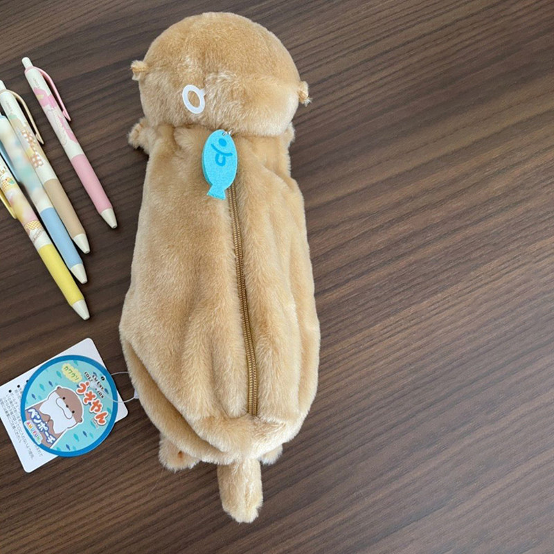 

Cartoon Animal Doll Pen Bag Cute Little Otter Plush Pencil Case Stationery Storage School Supplies Plush Pencil Cases