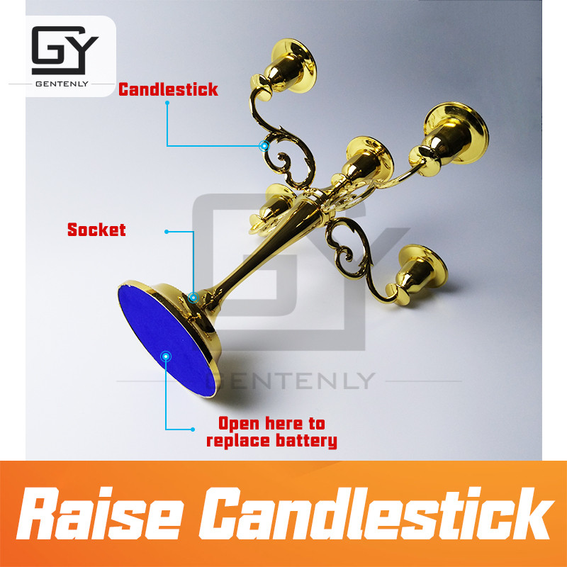 Escape Room Game Candle Holder Prop Wireless Control Raise The Candlestick To Unlock 12V Puzzle Esca