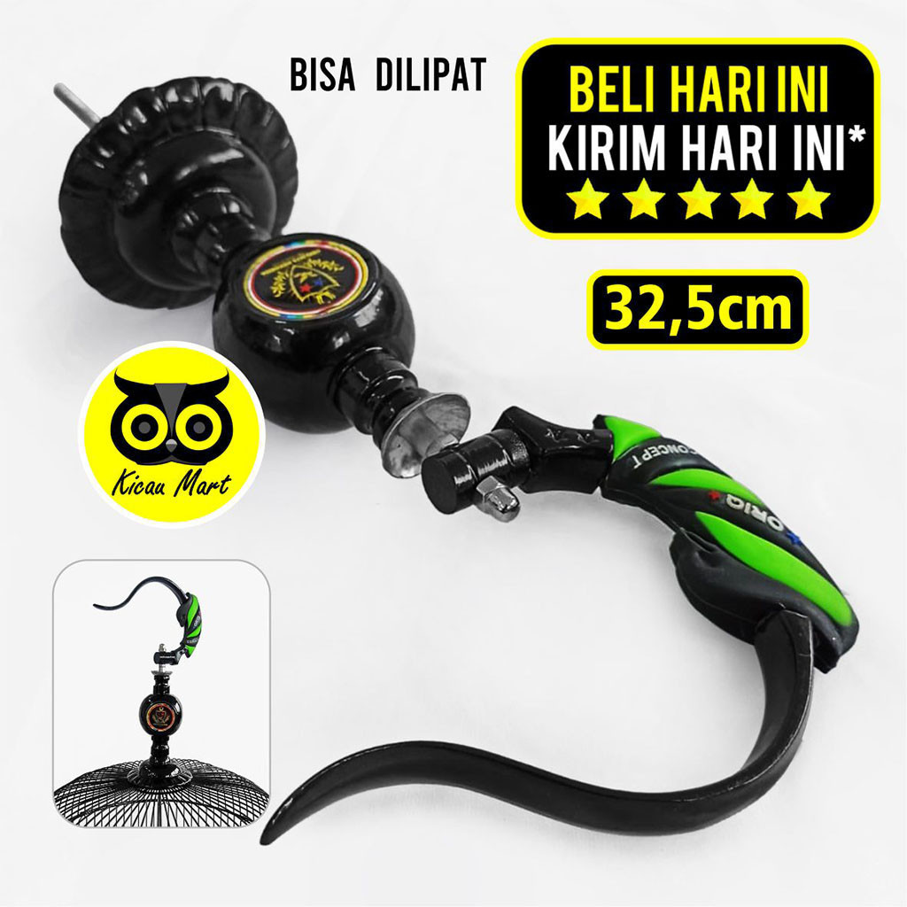 KICAU MART Gantungan Sangkar Burung Karet Lipat Concept Sporty Oriq Jaya Fullset Pion Batik Gantunga