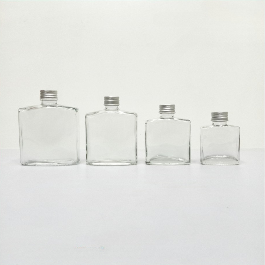 Botol Kaca Flat Premium 50ml–250ml | Tebal & Estetik | Cocok untuk Parfum, Madu, Herbal, Souvenir