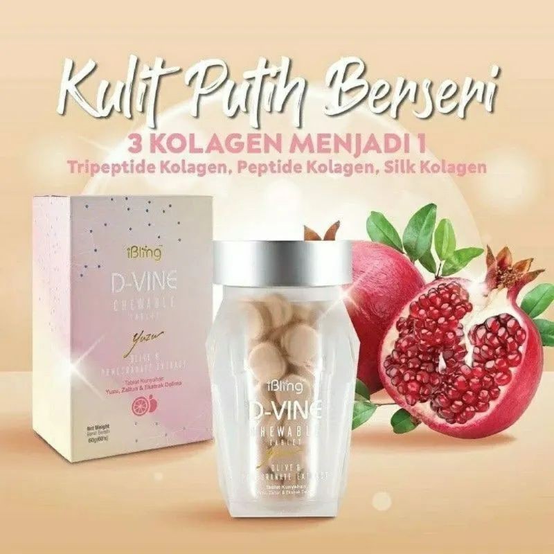 DVINE COLLAGEN ASLI ORIGINAL 100% ISI 60 BUTIR