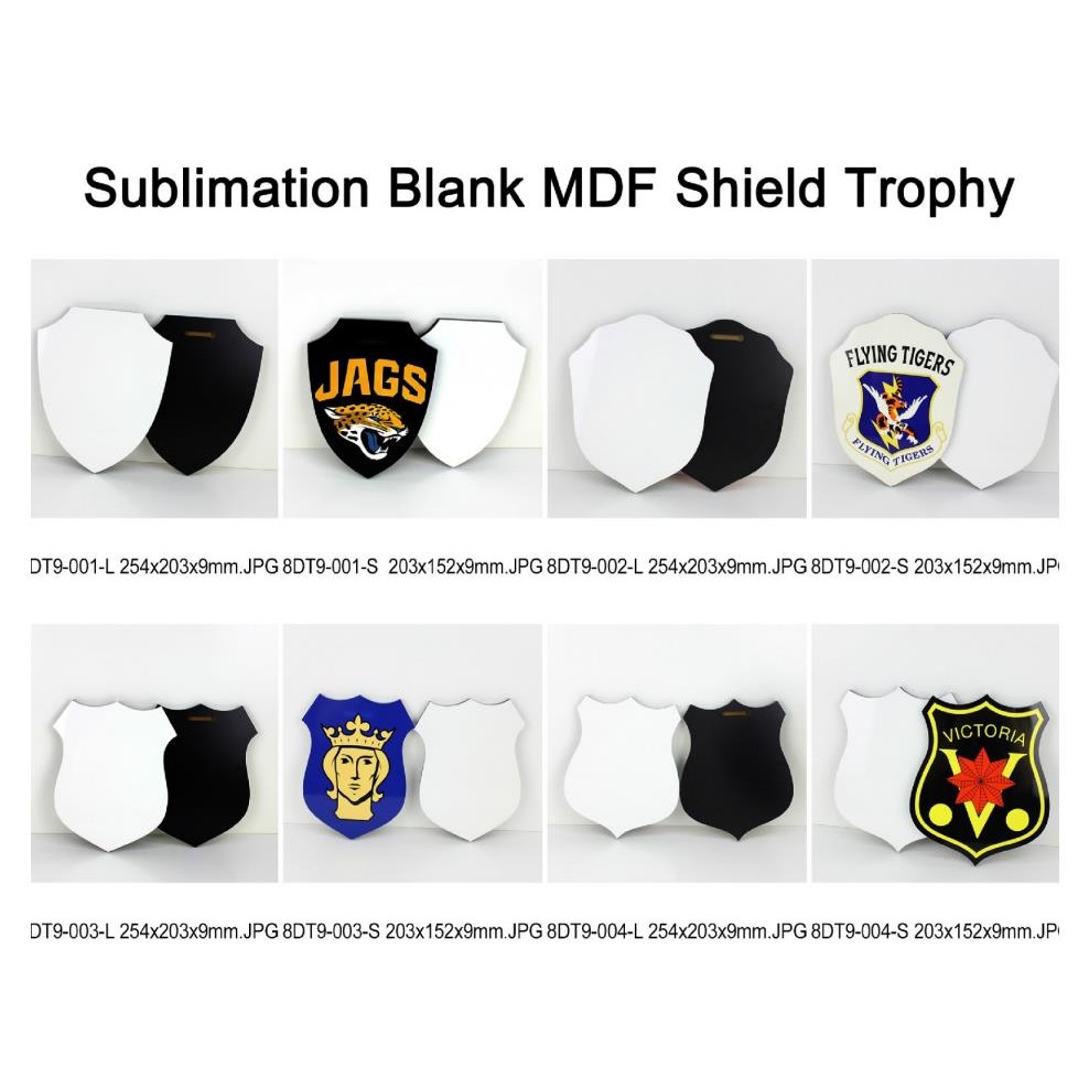 

5pcs/lot Sublimation Blank MDF Shield Trophy For Sublimation INK Transfer DIY Craft