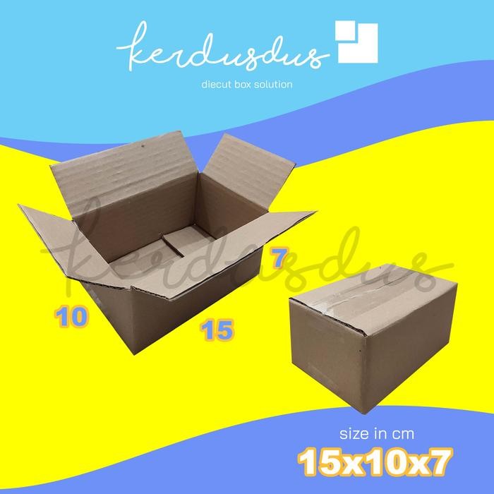 

15x10x7 cm kardus box karton kotak packing packaging POLOS SHEET