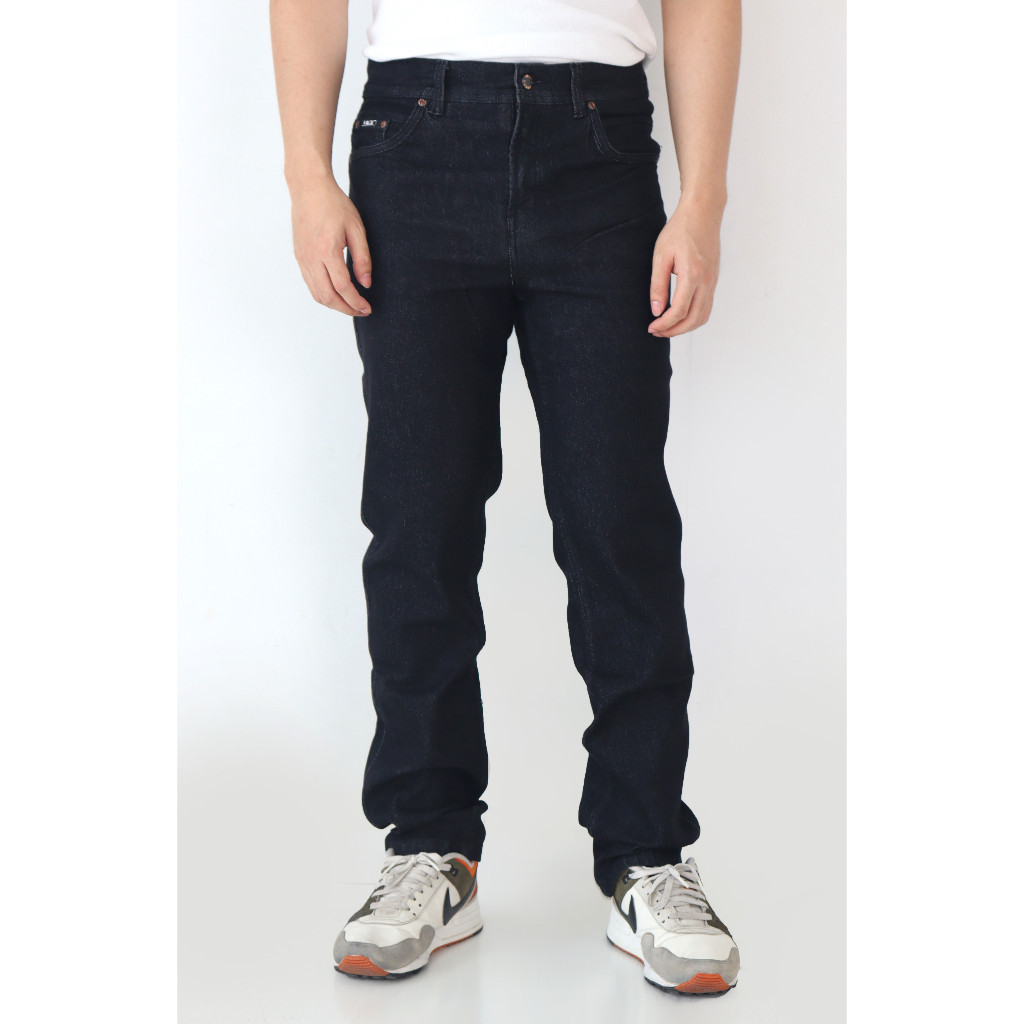 FOREX Celana Jeans Pria Hitam Denim Regular Fit DLRS3656