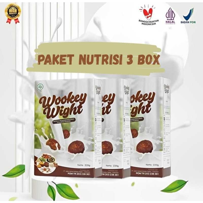 

[PROMO MURAH!!] 3 BOX PAKET NUTRISI Wookey Weight Susu Penambah BB Herbal Alami Tanpa Efek Samping