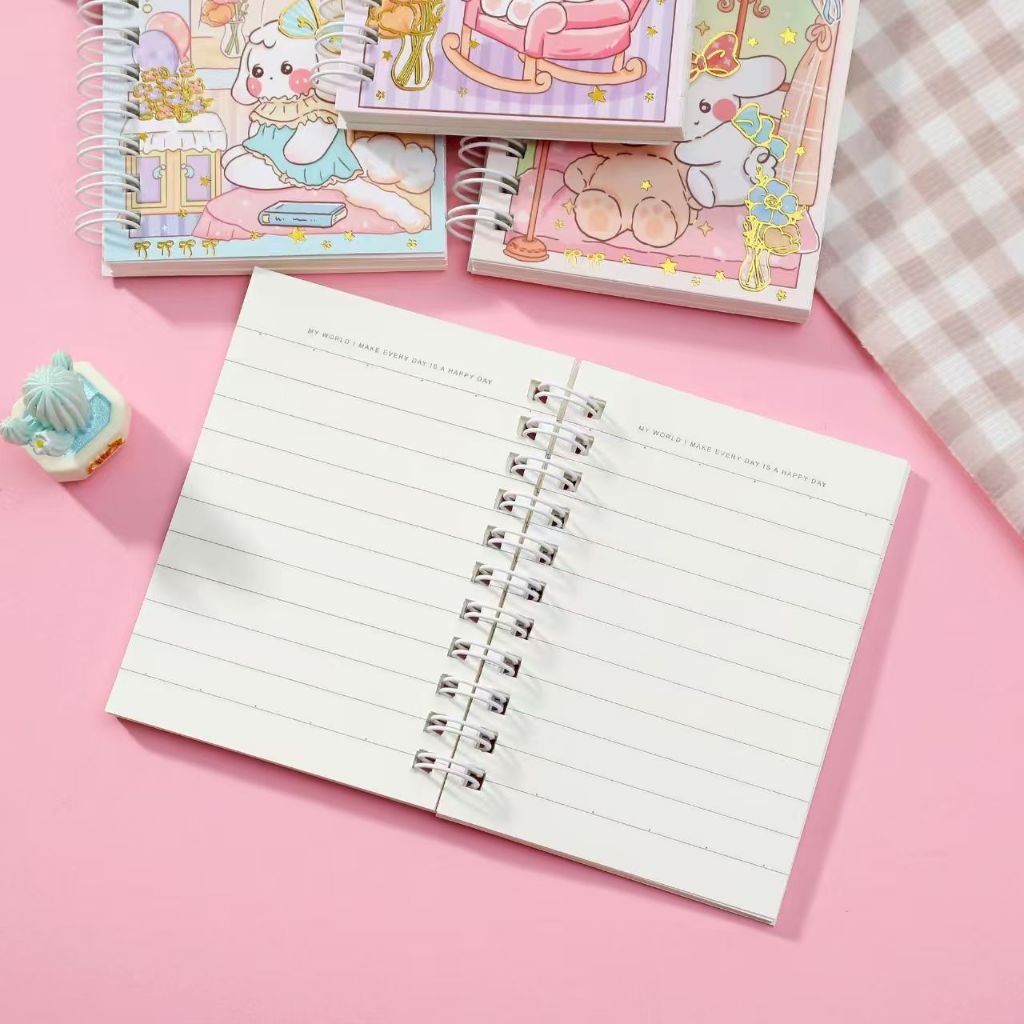 

[Whispers] BOBOMART 1 PCS NOTEBOOK DEPAI A7-DP666 ISI 80 LEMBAR NOTEBOOK RING BUKU DIARY MOTIF