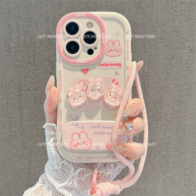 Premium Kelinci Cermin Casing HP Untuk Vivo Y17S Y03 Y28 Y18 Y12S Y15S Y12 Y20 Y27S Y30 Y12i Y21A Y0