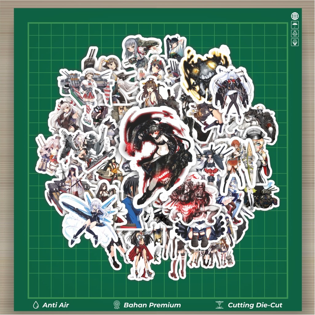 

HOT 50 PCS STIKER Stiker Anime Game Series Kantai Collection Character 9 Stiker Fashion Cars Decal Dingin Kartu Album Custom Vinyl Anti Air- Sticker Aesthetic Buku Journal Koper Casing HP Tablet Laptop Helm Motor Botol Minum