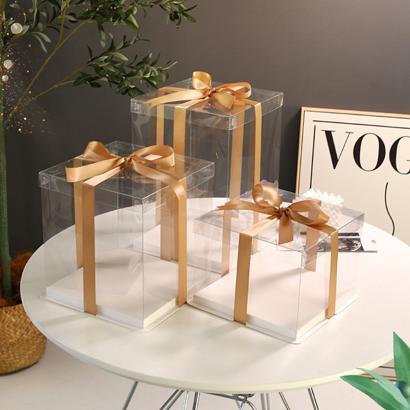 

Transparent Packaging Box Birthday Cake Packaging Wrapping Boxes Sweets Bakery Dessert Gift Boxes Favor Packaging Supplies