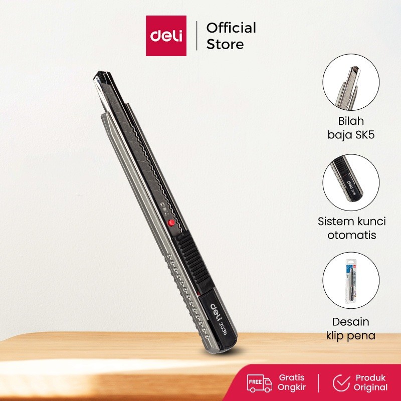 Deli Cutter dengan pisau baja SK5 memudahkan untuk memotong sistem kunci otomatis E2036