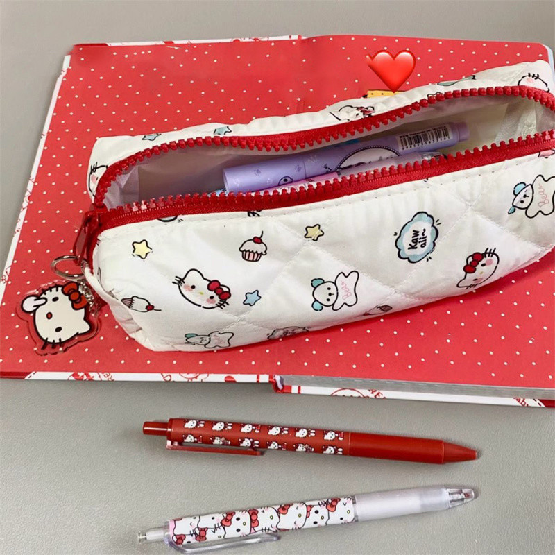 

1pc Kawaii Cartoon Hellokitty Stationery Pencil Case Gift Cute Fashion Large Capacity Storage Pencil Box Student School Supplies