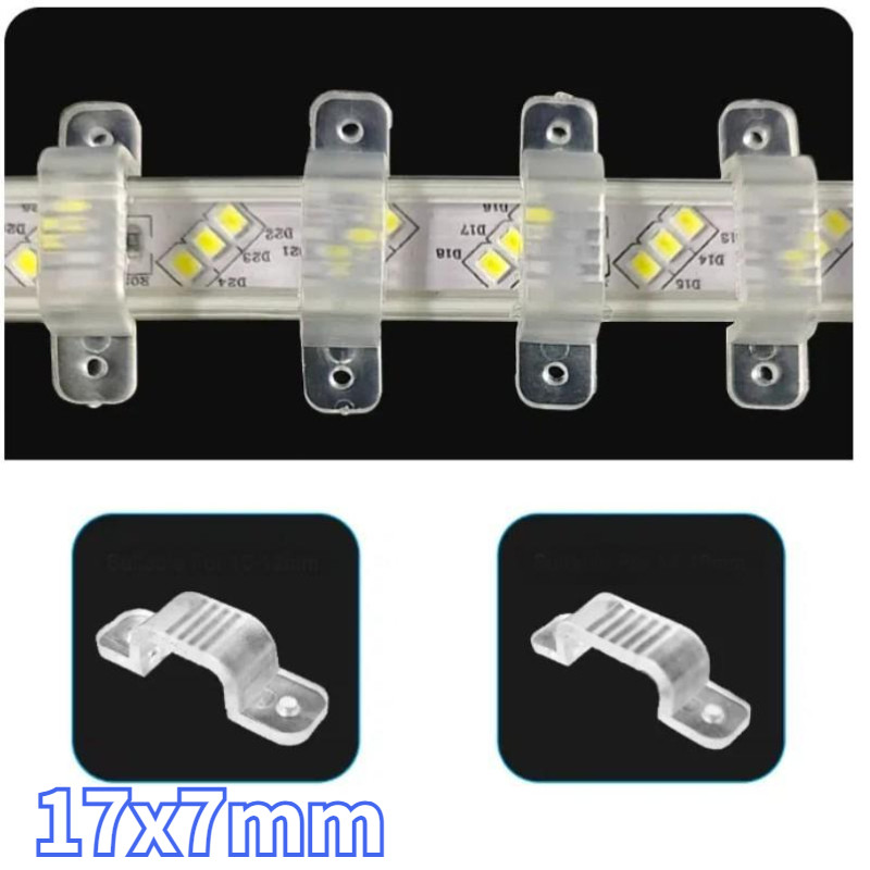 50pcs Klem Lampu Led Strip Transparan Klip Lampu Led Strip Klem Kabel Lampu Led Strip Dengan Sekrup