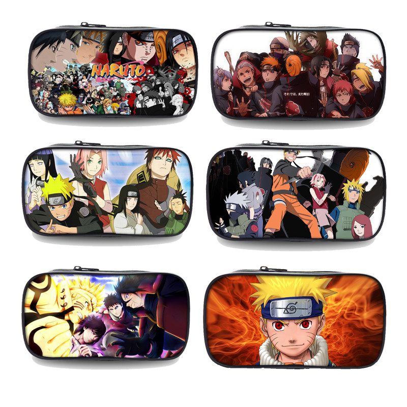 

Anime Naruto Uzumaki Uchiha Sasuke Hatake Kakashi Cosplay Pencil Case Stationery Box Students School Pen Pouch Bags Kids Gifts