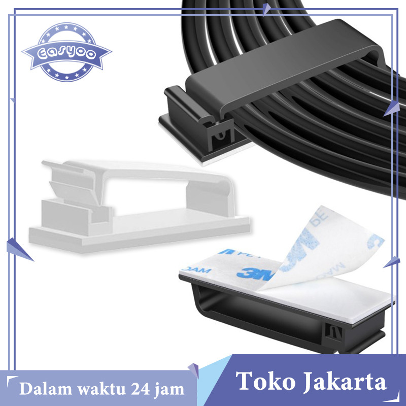 Clip Cable Tempel 10pcs Penjepit Kabel Dinding Klip Kabel Organizer Klip Kabel Listrik