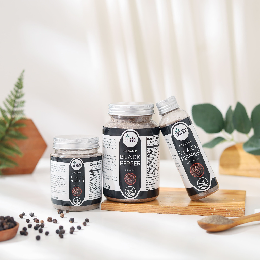 

Bumbu Sahara Lada Hitam Bubuk Black Pepper Lada Merica Hitam Bubuk Bumbu Masak Dapur Rempah