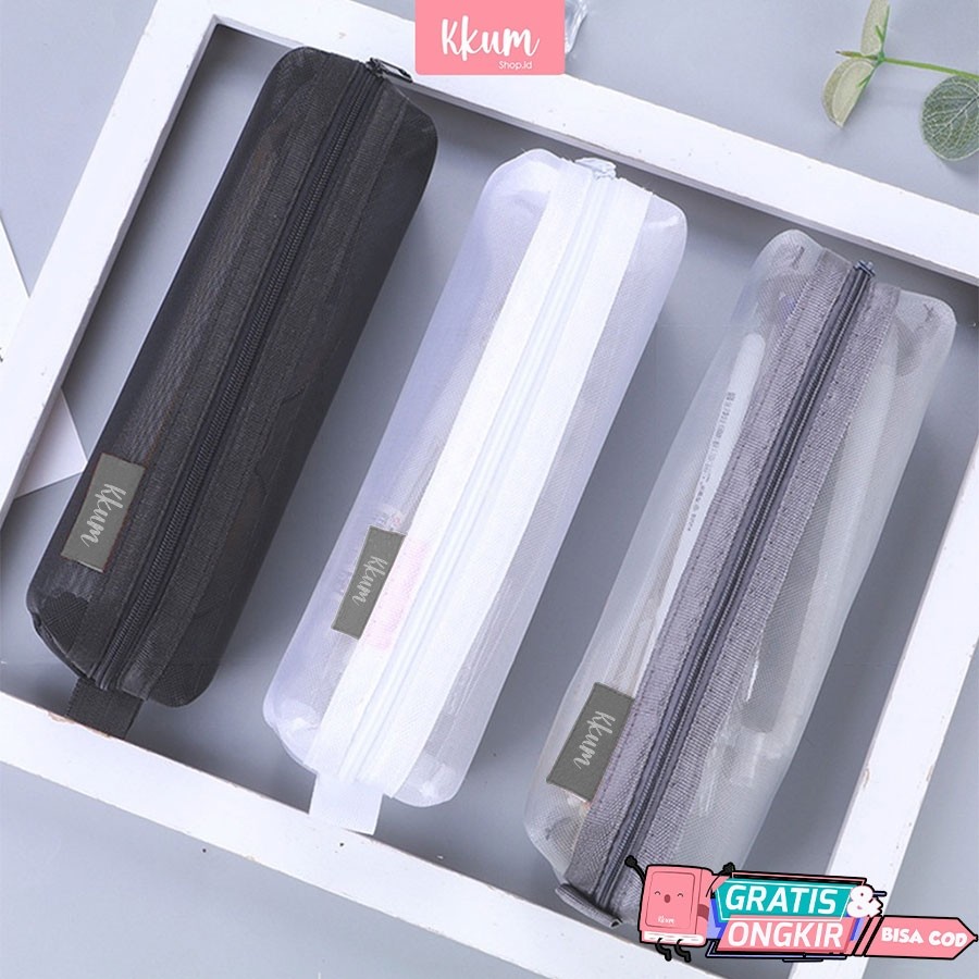 

COD Kotak pensil korea pouch/ tempat pensil transparant simple bening/pencil case lucu