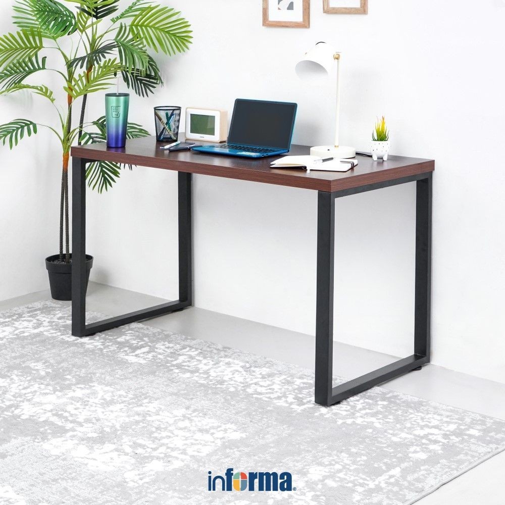 

Informa Benne Meja Kantor - Hitam Office Table Furnitur Kantor Meja Kerja Belajar Serbaguna