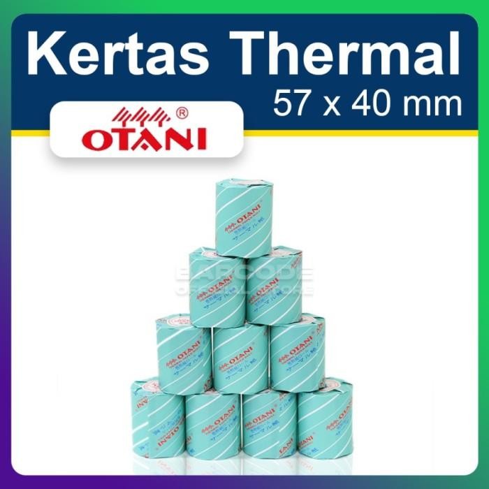 

Kertas Printer Bluetooth 58 x 40mm - 58x40mm Struk Thermal OTANI Biru - 57x40 Hitam