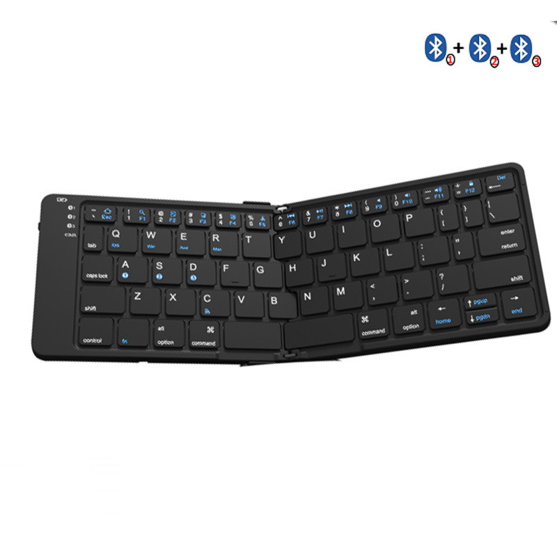 BOW Foldable Bluetooth Keyboard Rechargeable Wireless Keyboard  Folding 2.4G Keyboard for iPhone ipa